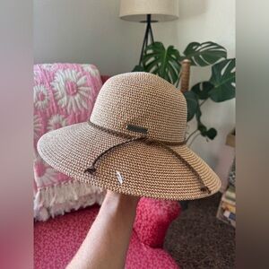 Screamer Ladies Sun Hat, Tan, One Size